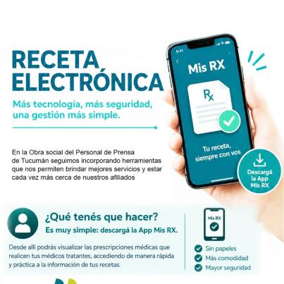 La Obra Social de Prensa ya cuenta con  Receta Electrónica 